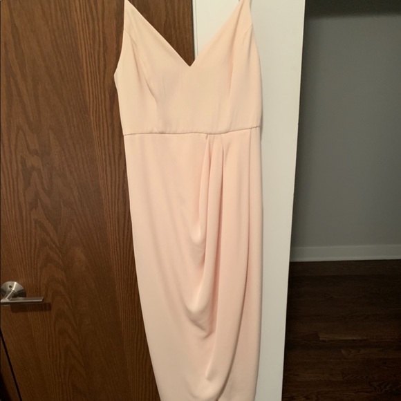 Shona Joy Cocktail Draped Dress in Nude - Picture 4 of 5